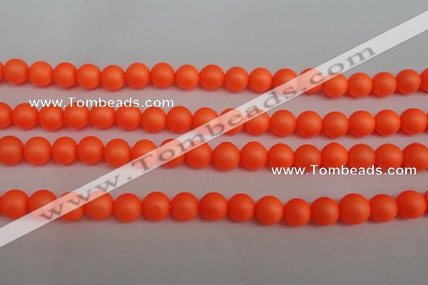 CSB1311 15.5 inches 6mm matte round shell pearl beads wholesale