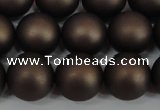 CSB1333 15.5 inches 10mm matte round shell pearl beads wholesale