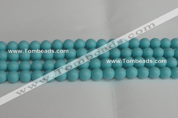 CSB1409 15.5 inches 12mm matte round shell pearl beads wholesale