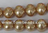 CSB142 15.5 inches 12*15mm – 13*16mm oval shell pearl beads
