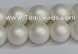 CSB1603 15.5 inches 10mm round matte shell pearl beads wholesale