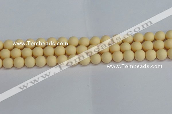 CSB1613 15.5 inches 10mm round matte shell pearl beads wholesale