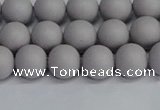 CSB1680 15.5 inches 4mm round matte shell pearl beads wholesale