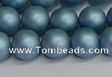 CSB1714 15.5 inches 12mm round matte shell pearl beads wholesale