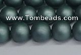 CSB1724 15.5 inches 12mm round matte shell pearl beads wholesale