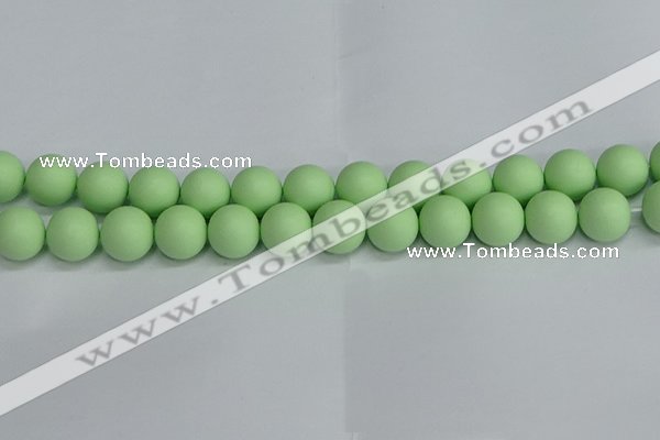 CSB1745 15.5 inches 14mm round matte shell pearl beads wholesale