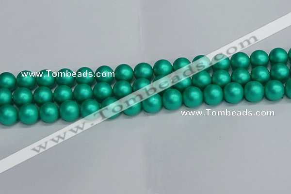 CSB1754 15.5 inches 12mm round matte shell pearl beads wholesale