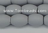 CSB2104 15.5 inches 10*14mm rice matte shell pearl beads