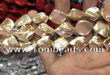 CSB2162 15.5 inches 16*16mm - 18*20mm baroque shell pearl beads