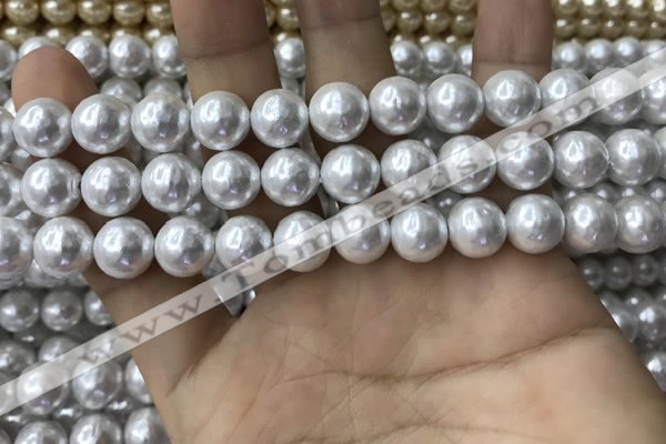 CSB2184 15.5 inches 6mm ball shell pearl beads wholesale
