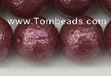 CSB2266 15.5 inches 16mm round wrinkled shell pearl beads wholesale