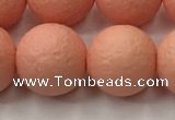 CSB2425 15.5 inches 14mm round matte wrinkled shell pearl beads