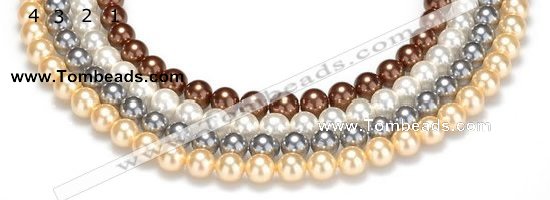 CSB26 16 inches 16mm round shell pearl beads Wholesale