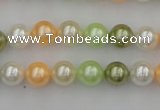 CSB307 15.5 inches 8mm round mixed color shell pearl beads