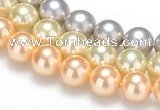 CSB32 16 inches 8mm round shell pearl beads Wholesale