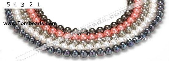 CSB41 16 inches 16mm round shell pearl beads Wholesale