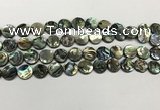 CSB4169 15.5 inches 10mm coin abalone shell beads wholesale