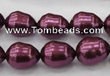 CSB556 15.5 inches 12*15mm whorl teardrop shell pearl beads