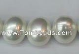 CSB825 15.5 inches 16*19mm oval shell pearl beads wholesale