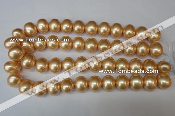 CSB827 15.5 inches 16*19mm oval shell pearl beads wholesale