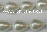 CSB871 15.5 inches 13*18mm teardrop shell pearl beads wholesale