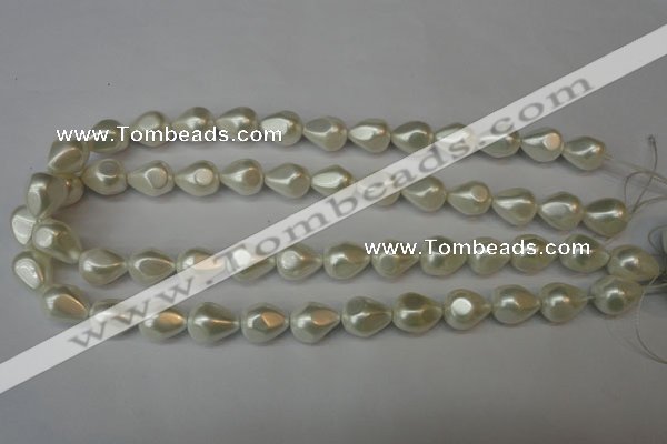 CSB890 15.5 inches 12*14mm teardrop shell pearl beads wholesale