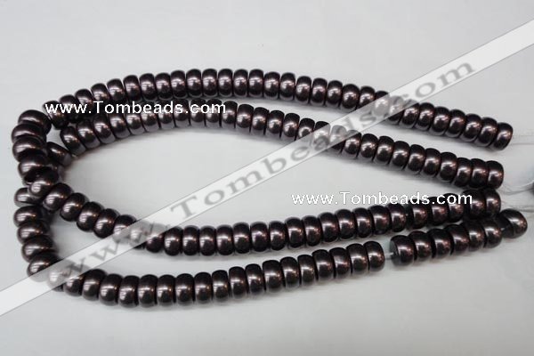 CSB902 15.5 inches 6*12mm rondelle shell pearl beads wholesale