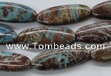 CSD47 15.5 inches 10*28mm oval dyed stripe jasper gemstone beads