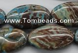 CSD48 15.5 inches 18*30mm oval dyed stripe jasper gemstone beads