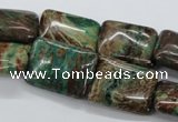 CSD67 15.5 inches 15*20mm rectangle dyed stripe jasper beads