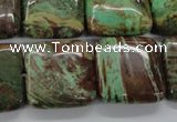 CSD71 15.5 inches 20*20mm square dyed stripe jasper gemstone beads