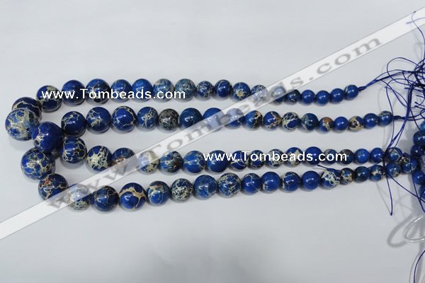 CSE300 15.5 inches 8mm - 18mm round dyed sea sediment jasper beads