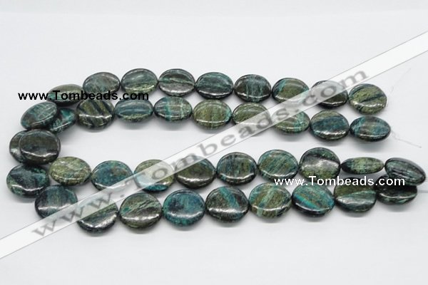 CSG20 15.5 inches 25mm flat round long spar gemstone beads wholesale