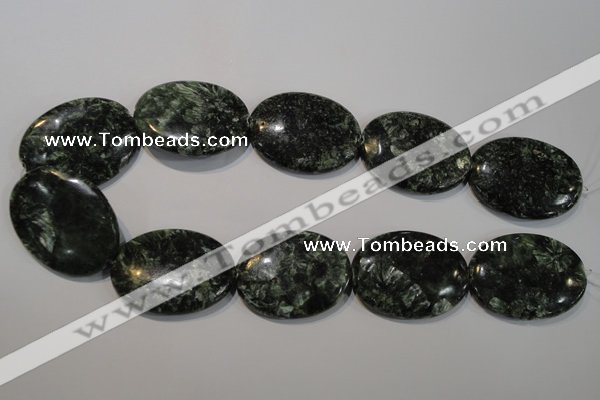 CSH138 15.5 inches 30*40mm oval natural seraphinite gemstone beads