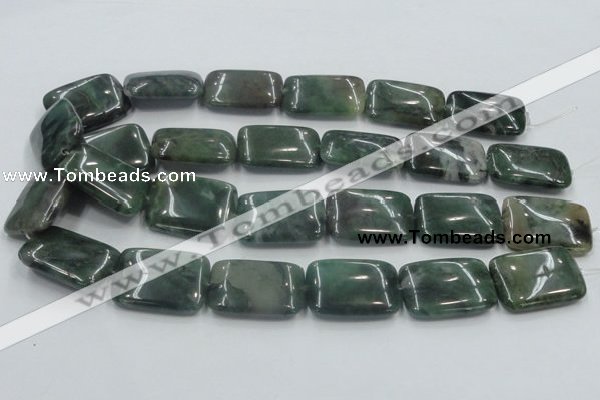 CSJ208 15.5 inches 22*30mm rectangle serpentine jade gemstone beads