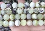 CSJ305 15.5 inches 14mm round serpentine new jade beads wholesale