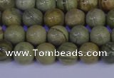 CSL201 15.5 inches 6mm round silver leaf jasper beads wholesale