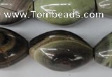 CSL25 15.5 inches 20*30mm rice silver leaf jasper beads wholesale