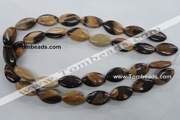 CSN11 15.5 inches 15*25mm marquise new snake skin jasper beads