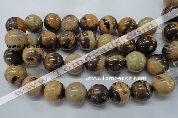 CSN19 15.5 inches 25mm round new snake skin jasper beads