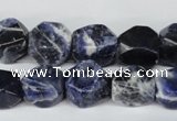 CSO56 15.5 inches 10*14mm faceted nuggets sodalite gemstone beads