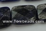 CSO730 15.5 inches 20*20mm faceted square sodalite gemstone beads