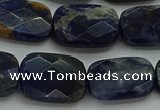 CSO738 15.5 inches 13*18mm faceted rectangle sodalite gemstone beads