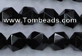 CSQ355 15.5 inches 14mm faceted nuggets smoky quartz beads