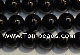 CSQ403 15.5 inches 10mm round black morion smoky quartz beads
