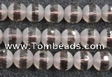 CSQ506 15.5 inches 6mm faceted round matte smoky quartz beads