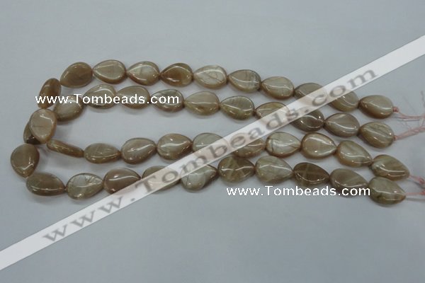 CSS220 15.5 inches 13*18mm flat teardrop natural sunstone beads