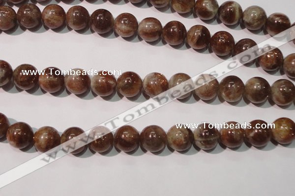 CSS556 15.5 inches 12mm round natural golden sunstone beads