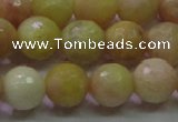 CSS613 15.5 inches 10mm faceted round yellow sunstone gemstone beads