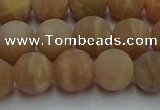 CSS653 15.5 inches 10mm round matte sunstone beads wholesale